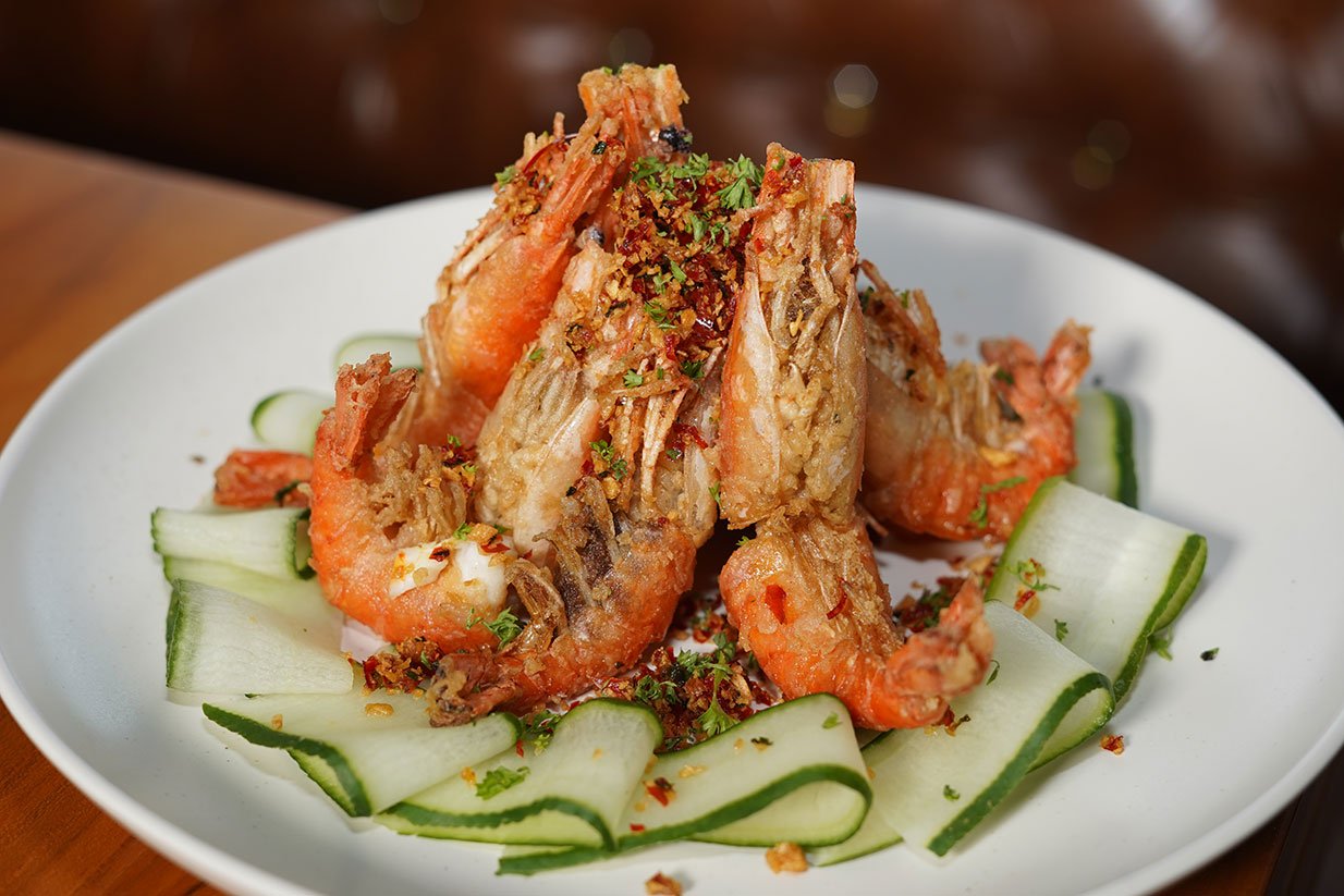 Grilled seafood with sambal near Ngurah Rai Airport