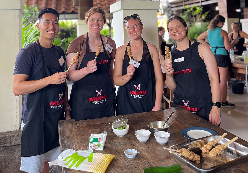 Traditional Balinese dishes prepared by participants during the cooking class